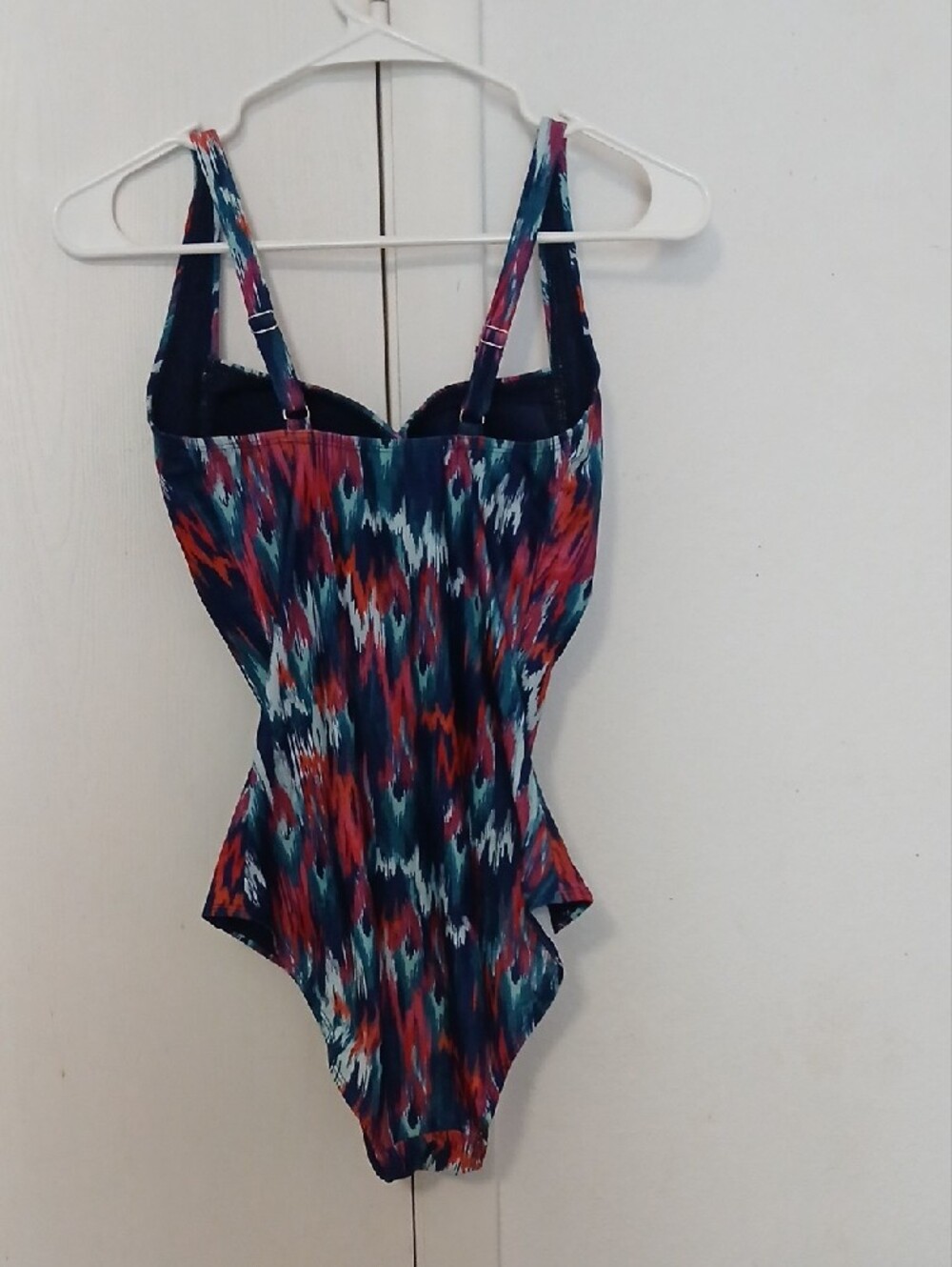 Navy Multi-Color Ruffled One-Piece Swimsuit - Picture 2 of 2